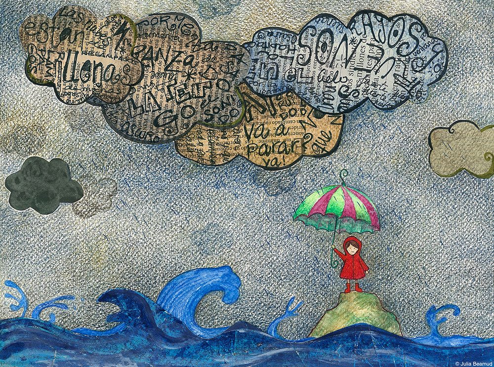 Umbrella under the storm title=