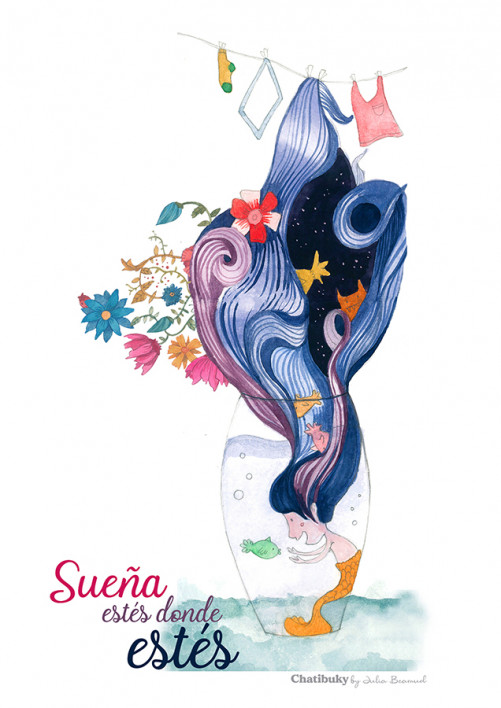 La sirena dentro de la pecera