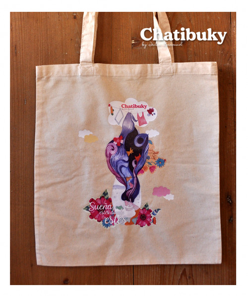 La sirena dentro de la pecera Tote bag Natural La sirena dentro de la pecera Tote bag Natural
