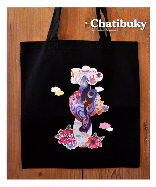 The mermaid in the fishbowl black Tote bag