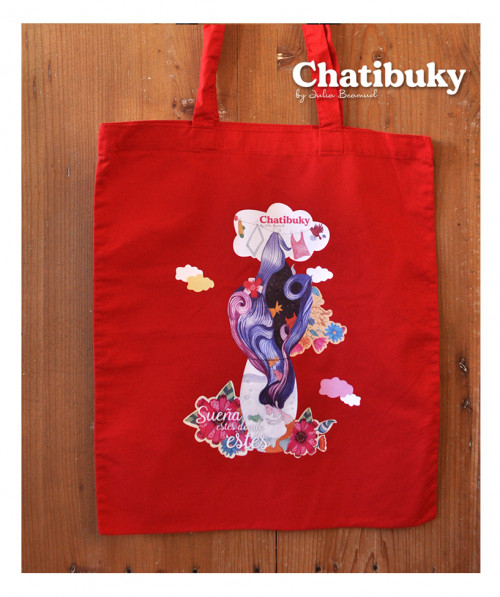 The mermaid in the fishbowl Red Tote bag